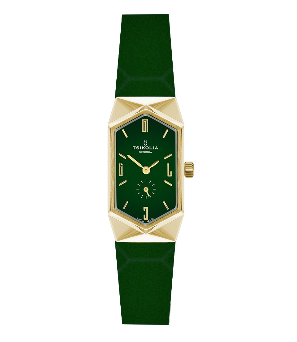 Kolkhi's (Green, Rubber Strap) [30-3GN-R]